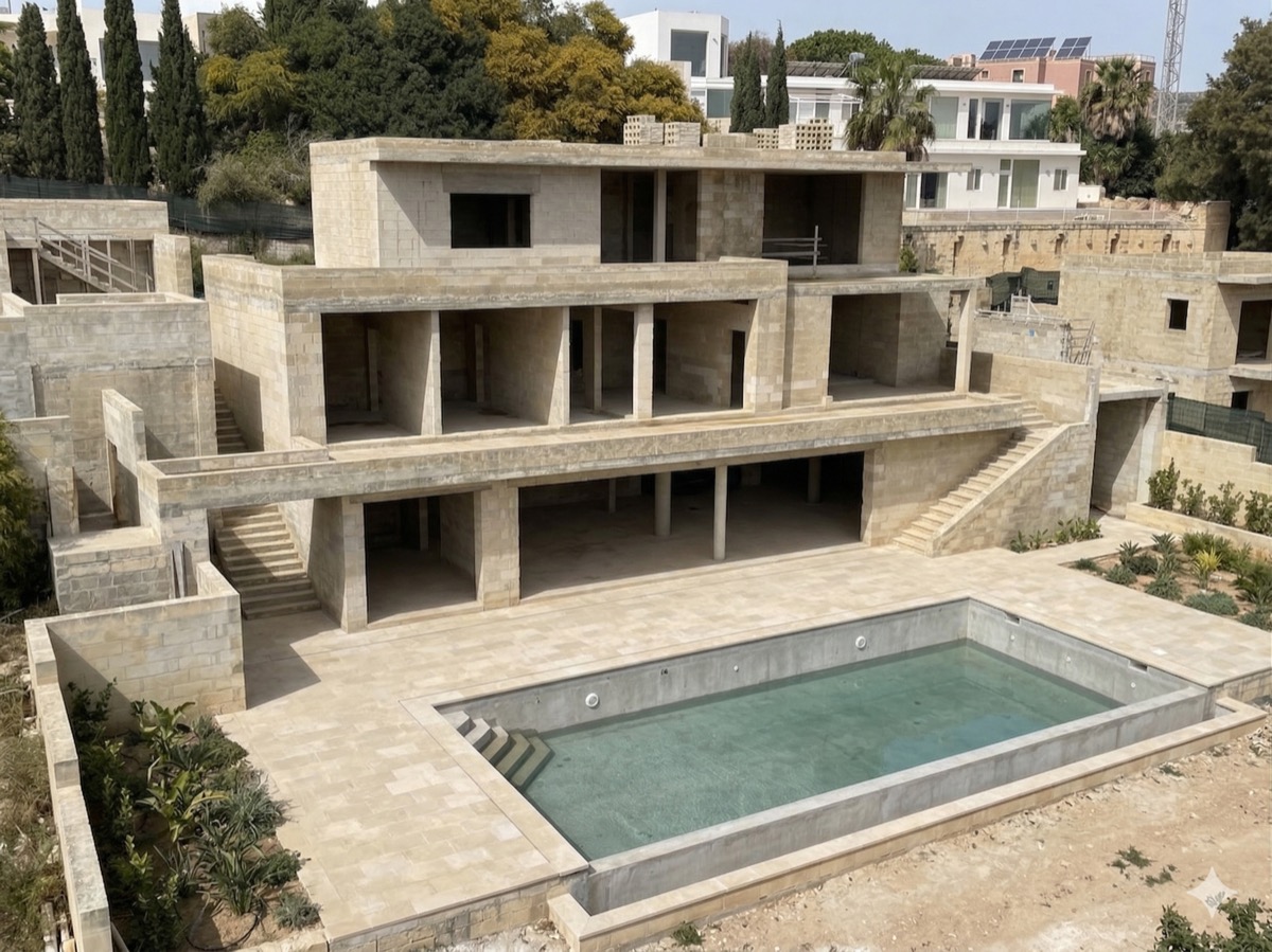 Shell form villa Santa Maria Estate Mellieha Malta